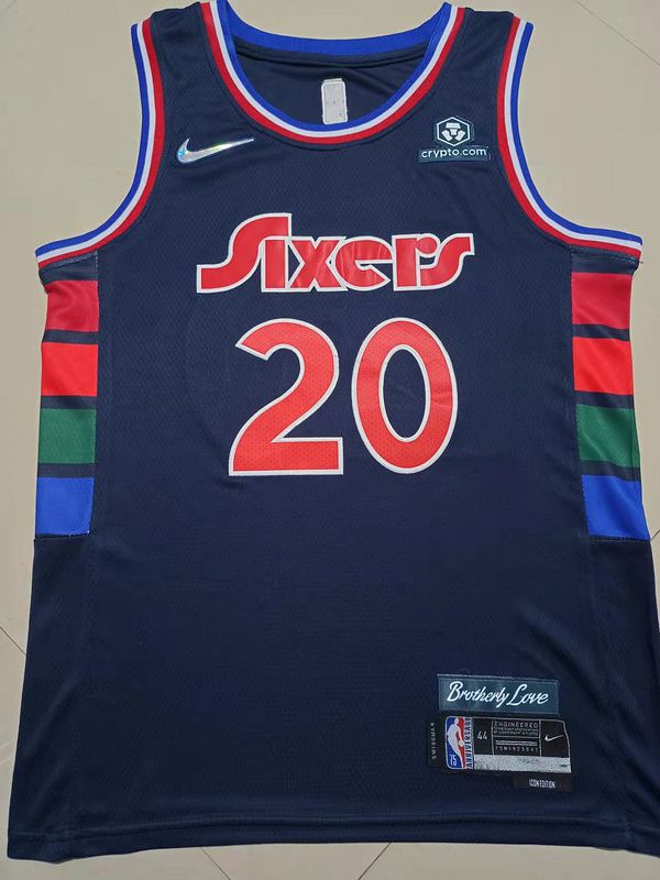 Men Philadelphia 76ers #20 Niang Blue 2022 City Edition Nike NBA Jersey
